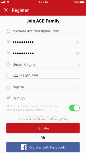 Ace Money Transfer On The App Store - screenshots