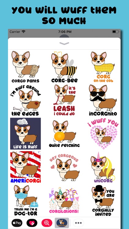 Corgi Puns - cute dog stickers