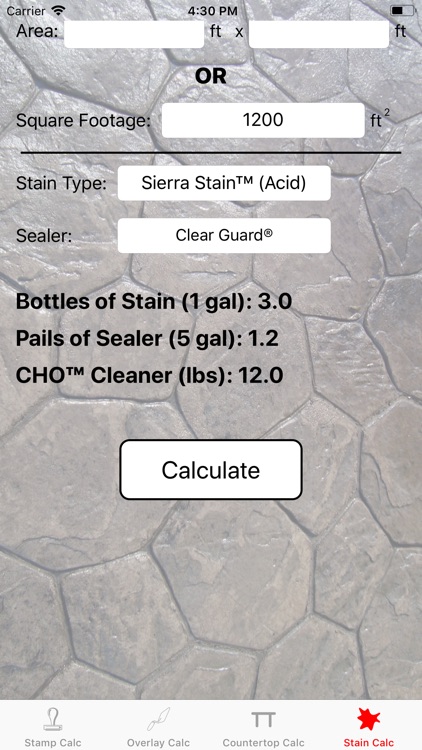 Stamp Concrete Calculator screenshot-3
