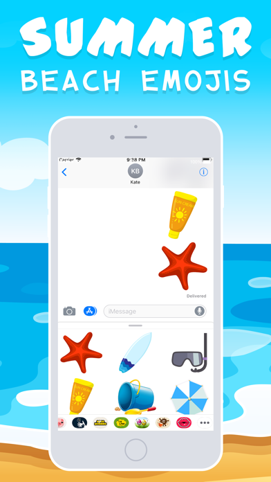 Summer Beach Emojis screenshot 4
