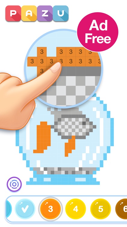 Pixel art coloring for kids