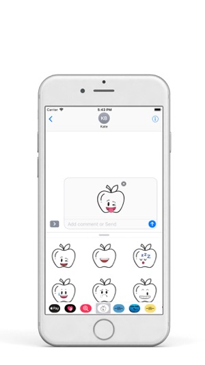 Funny Apple Emojis Stickers