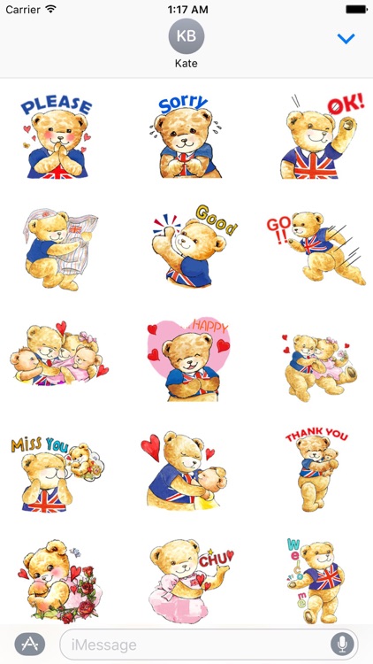 Classic English Teddy Sticker