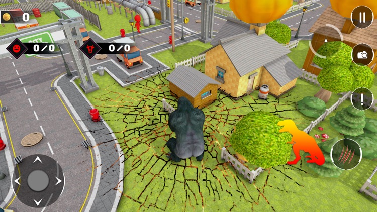 Dino vs Gorilla City Rampage screenshot-3