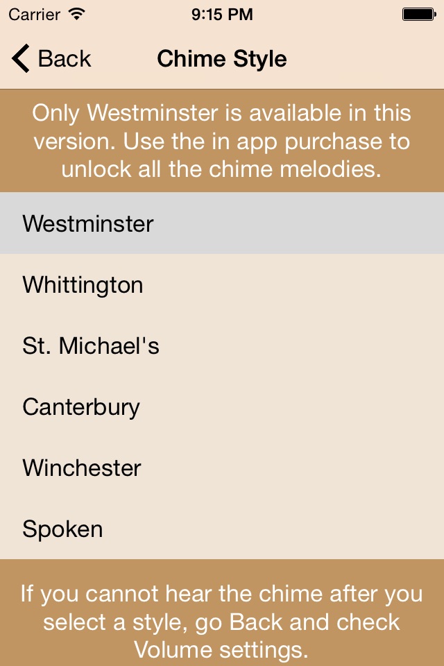 Westminster Chimes Standard screenshot 3