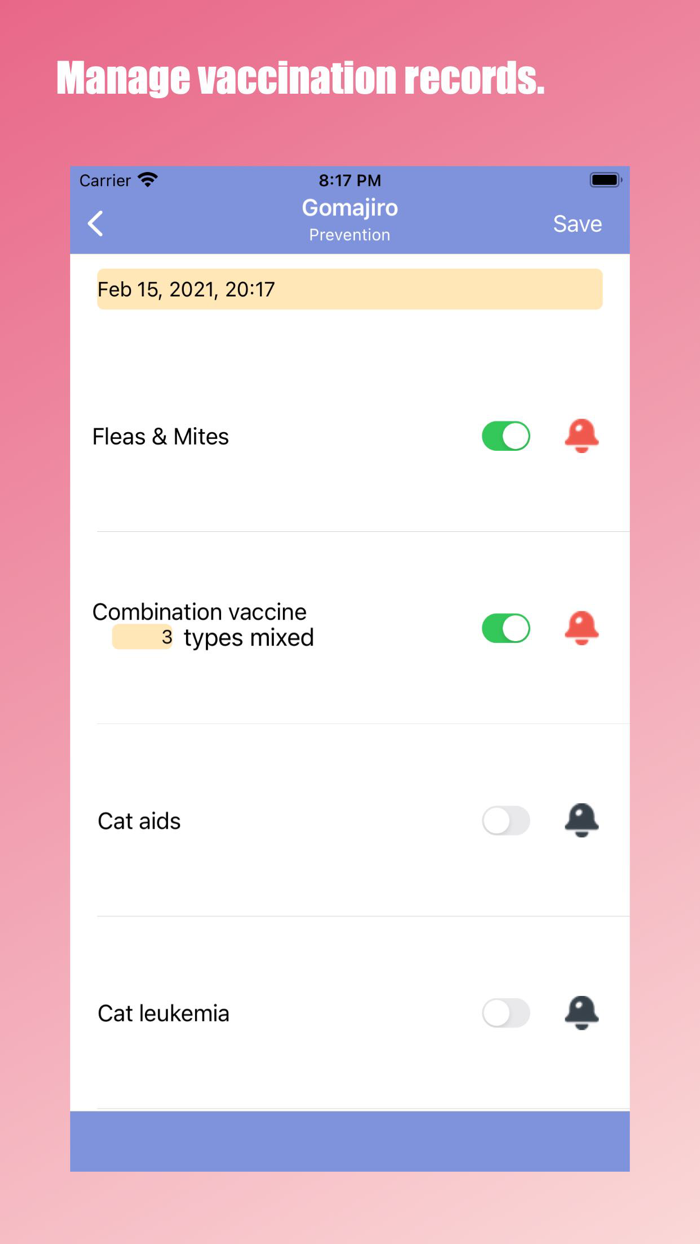 Pet Care  Diary app for pets