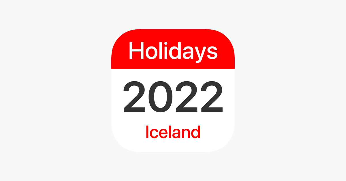 ‎Iceland Public Holidays 2022 na App Store