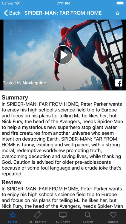 Movieguide® Lite Movie Reviews
