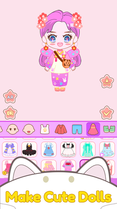 Anime Fashion Doll Maker AR Screenshot on iOS