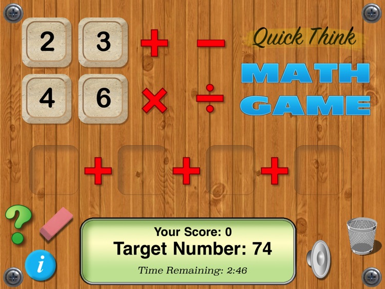 Quick Think Math Game