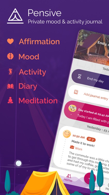 Pensive Diary - Mood Journal screenshot-0