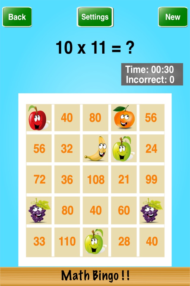 Math Bingo ! ! screenshot 4