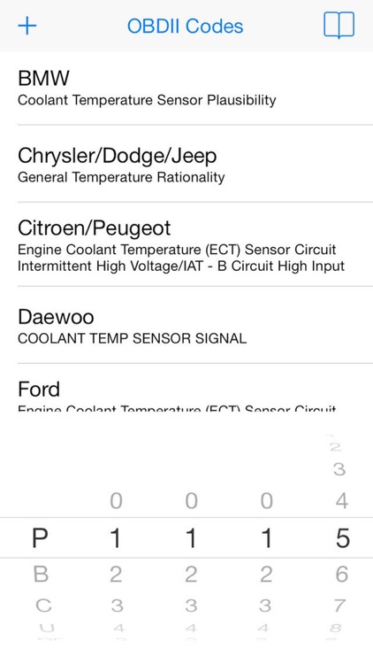 OBDII Trouble Codes