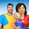 Get ready and play virtual mother family games to live the life of 3D family members & virtual mom & dad and see how it feels to be a new mom raising real twin babies