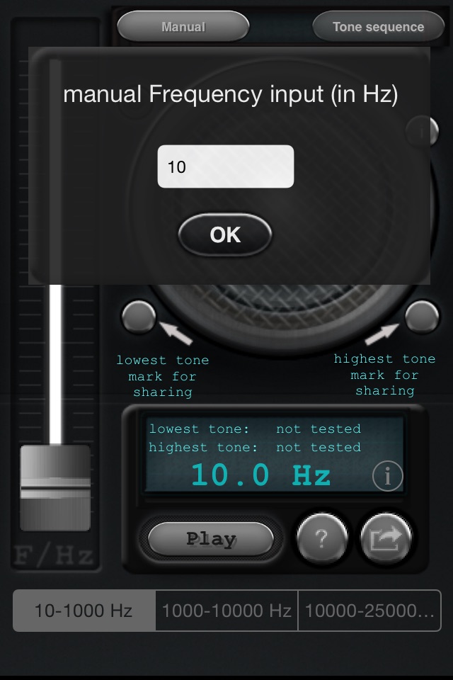 Tone generator screenshot 2