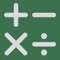 Addition , Subtraction , Multiplication , Division Math Quiz Chalkboard