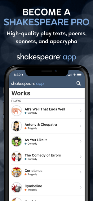 ‎Shakespeare Screenshot