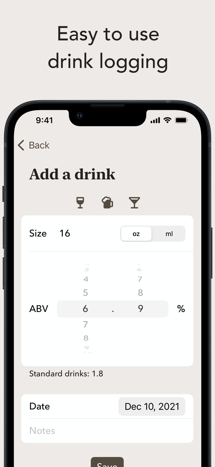 Last Call - an alcohol tracker