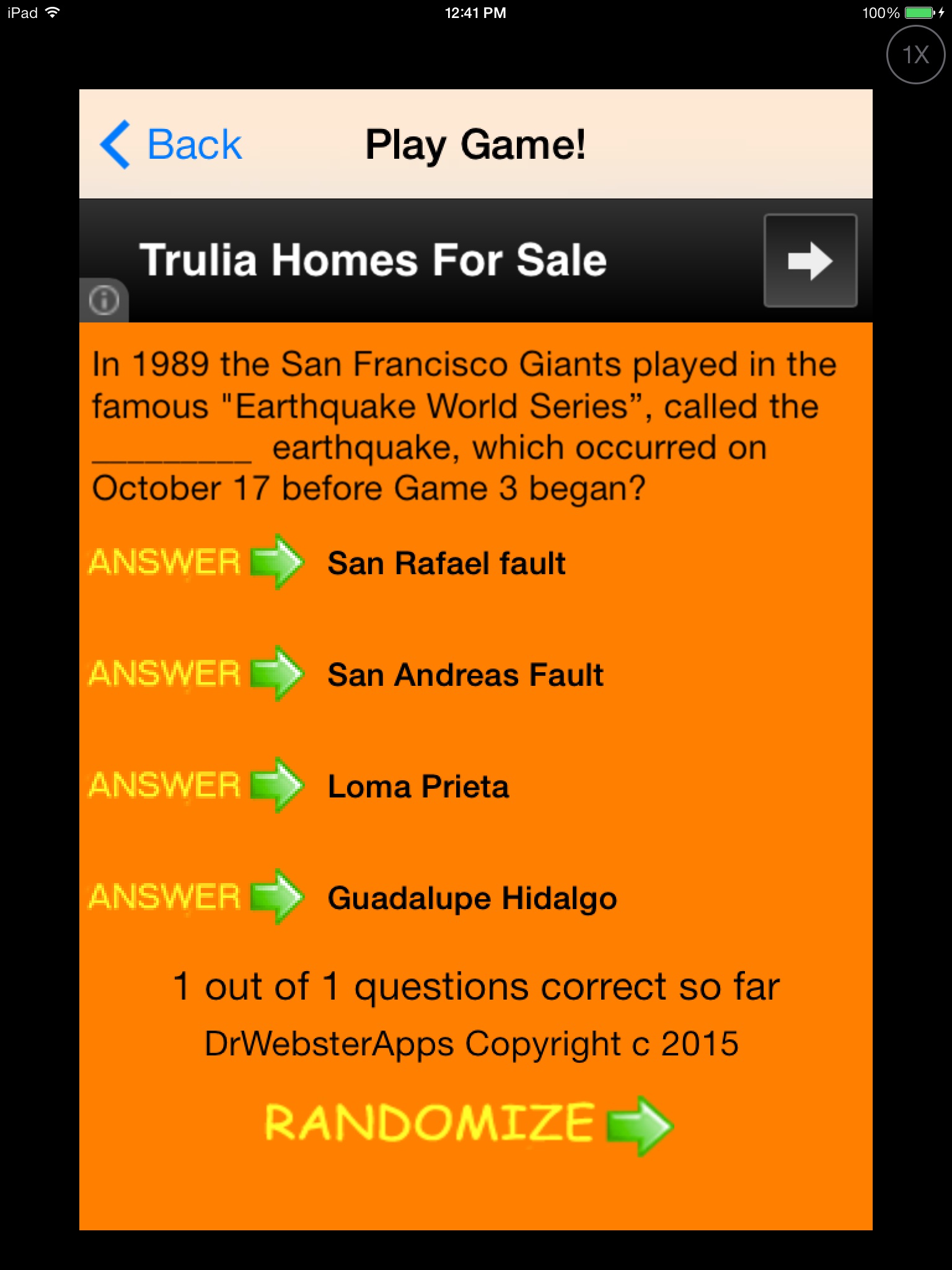 Trivia Game for SF Giants fans screenshot 3