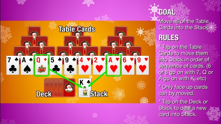 Christmas Tri-Peaks Solitaire screenshot-4