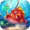 The wonderful underwater world is full of dangers and adventures, where the deep-sea monster fish starts its hunting adventure to catch small deep-sea fish