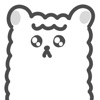 gray alpaca sticker
