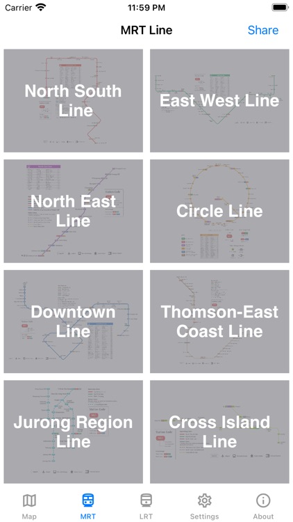 SG MRT Map