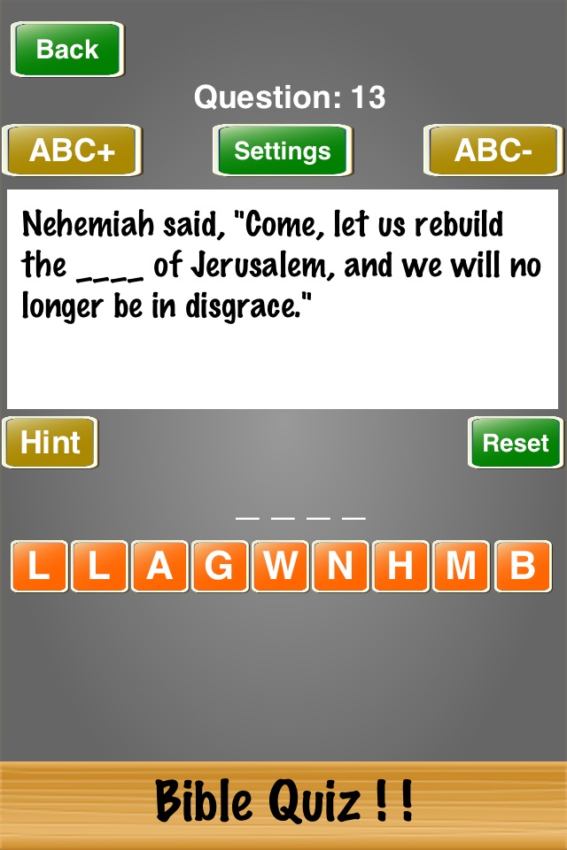 Bible Quiz ! ! screenshot 3