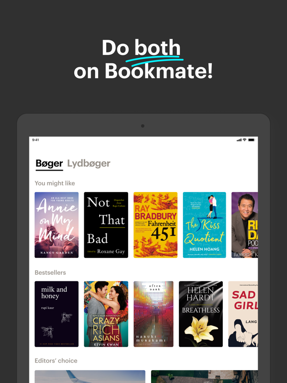 Bookmate. Listen & read books App Drops
