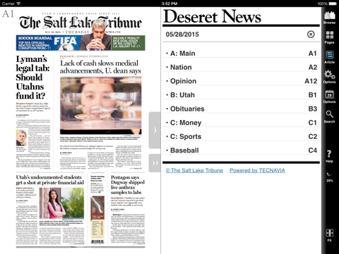 Salt Lake Tribune eEdition - náhled