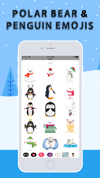 Polar Bear and Penguin Emojis screenshot 3