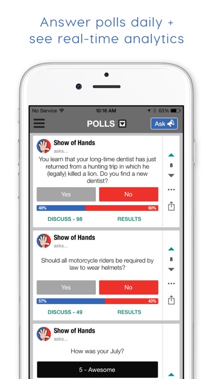 Show of Hands: Polls & More