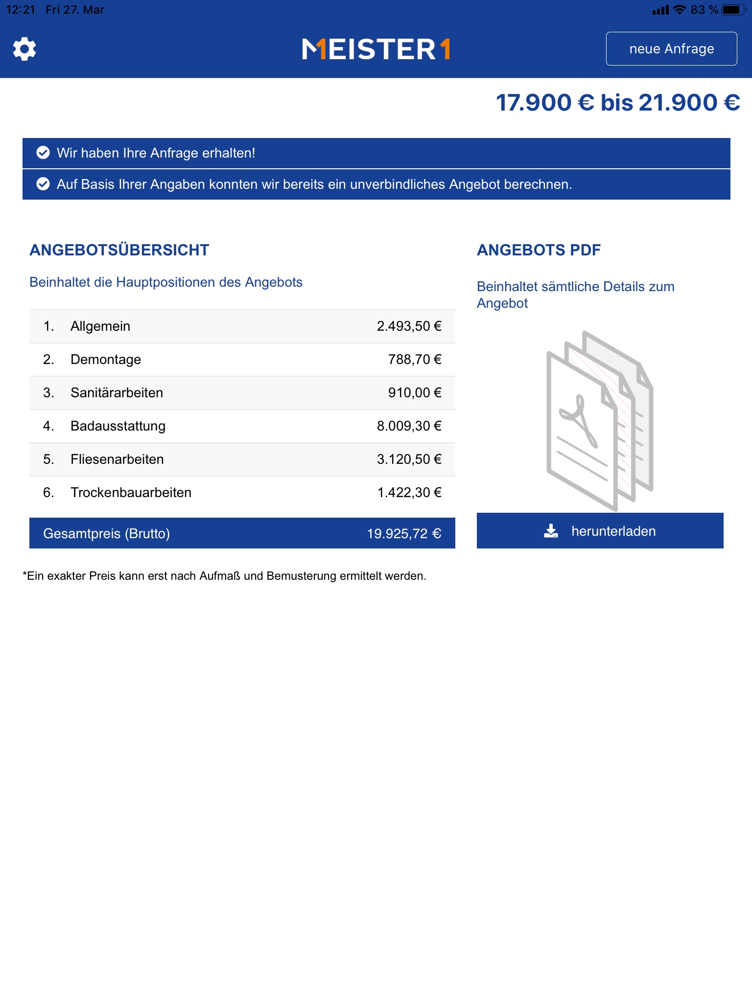 Meister1 Welcome screenshot 3