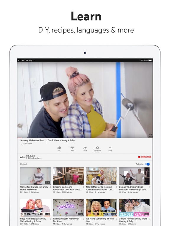 YouTube iPad app afbeelding 2