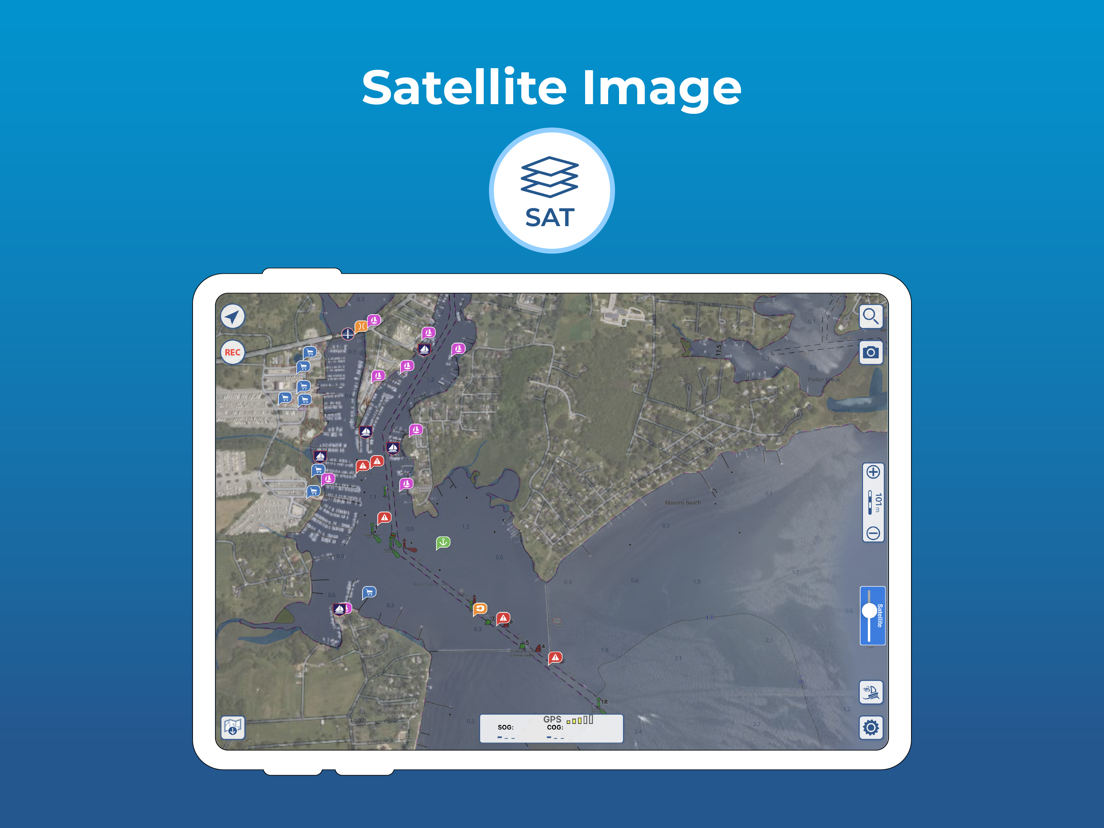 Aqua Map Mobile Chartplotter App voor iPhone, iPad en iPod touch