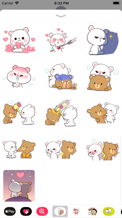 Bear Couple Love Cute Sticker screenshot-4