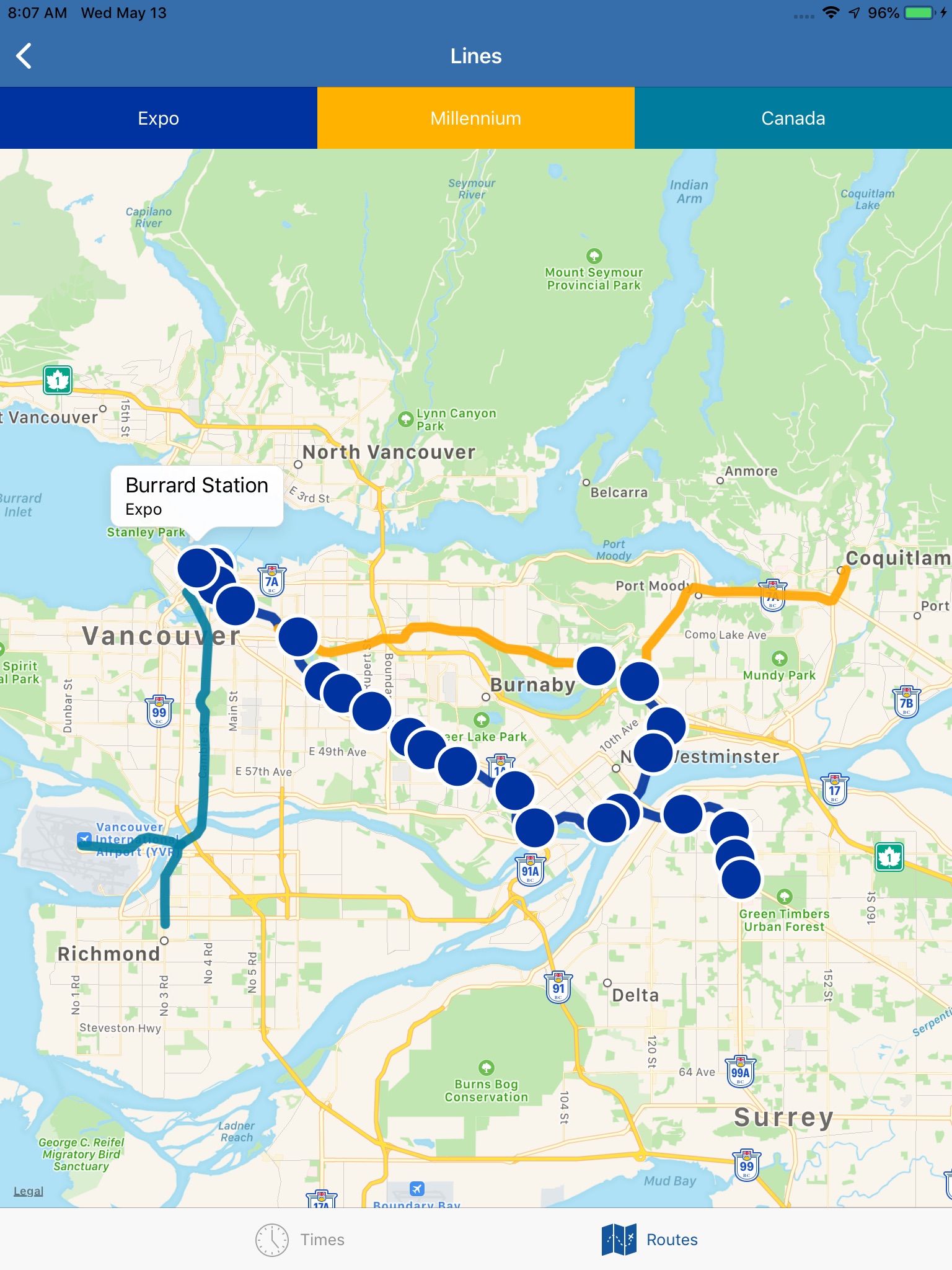 Vancouver Transit (Live Times) screenshot 3