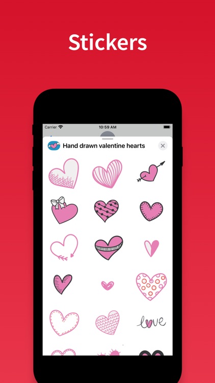 Heart & Love emoji stickers