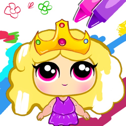 My Little Dolls Coloring Book Icon
