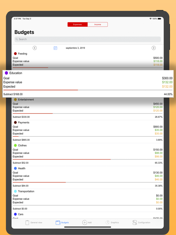 Presupuesto control de gastos screenshot 3