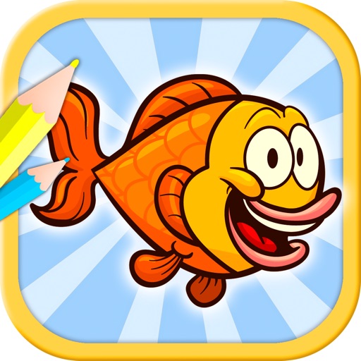 Sea Animals Coloring Book page iOS App