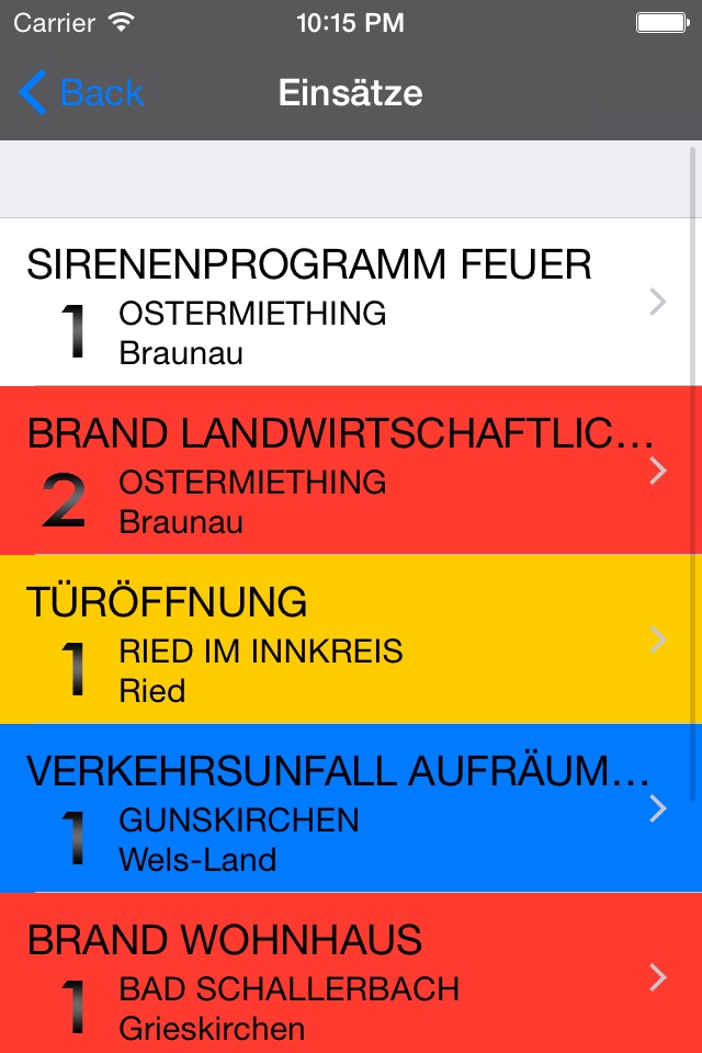 Feuerwehr Einsätze OÖ screenshot 2