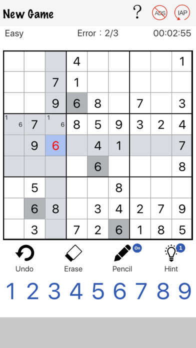 Sudoku (9X9) screenshot 3