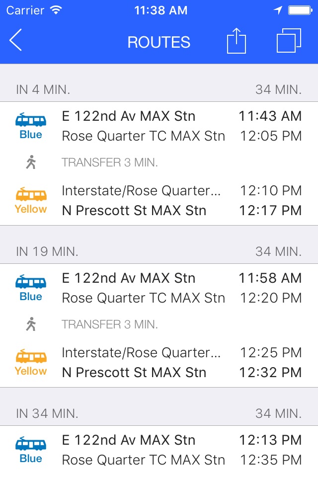 ezRide Portland TriMet Transit screenshot 3