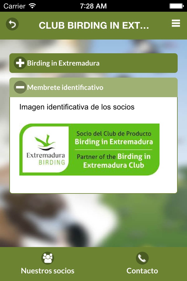 Birding in Extremadura APP screenshot 2