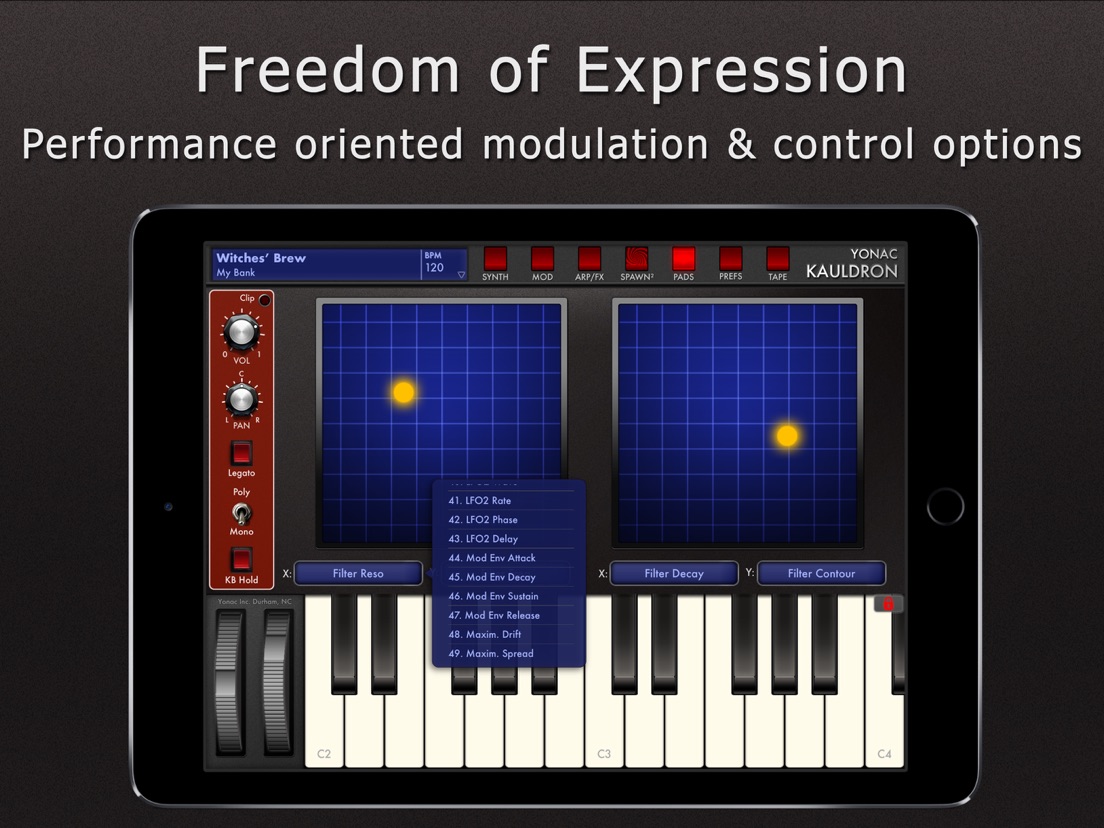 Kauldron Synthesizer App voor iPhone, iPad en iPod touch AppWereld