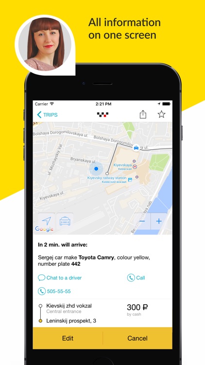maxim: order a taxi