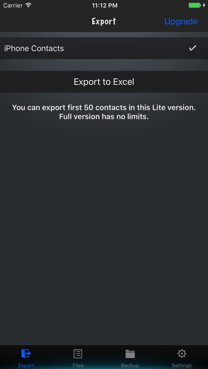 Contacts to Excel Lite