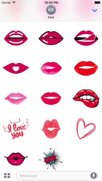 Naughty Kiss Sticker App