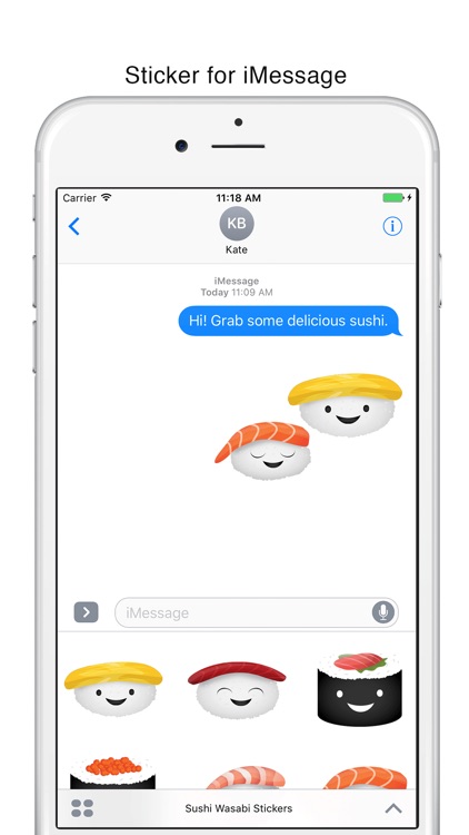 Sushi Wasabi Stickers - Yummy!